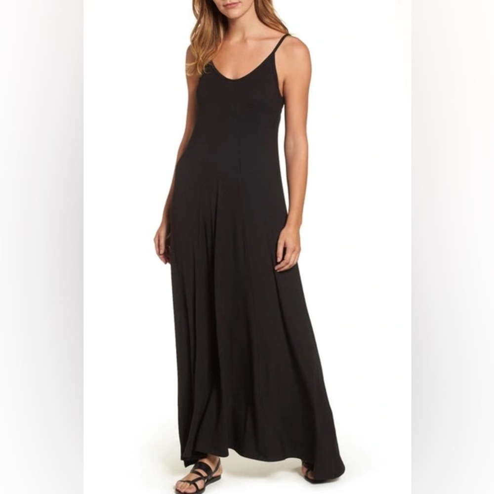 The PERFECT Sweeping Black Maxi Sun Dress Nordstrom Loveapella